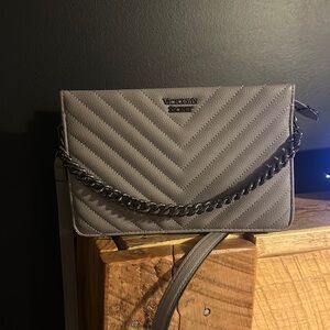 Grey Victoria secret crossbody purse